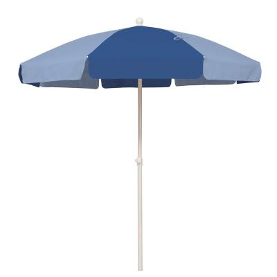 China Modern Custom Aluminum Outdoor High Quality Sunshade Canopy Folding Polyester Folding Beach Umbrellas With Sand Anchors for sale