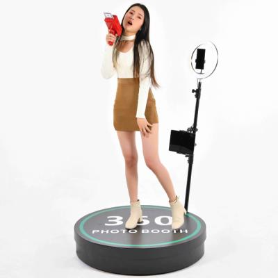 China Automatic Selfie Rotation 360 Photo Booth Machine Slow Motion Rotating 360 Degree Photobooth 80cm/100cm for sale