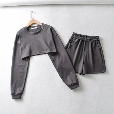 China Custom Anti-Shrink Spring Cotton Hoodie Set Women Hoodie Sweatpants Set for sale