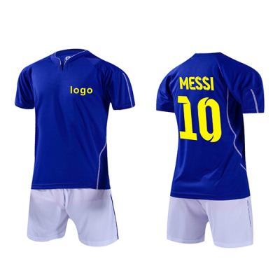 China Breathable OEM Soccer Jersey Custom White Blue White Design for sale