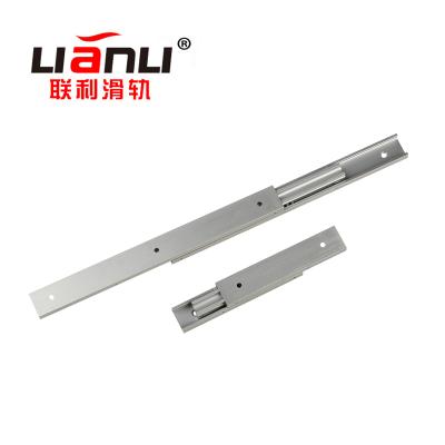 China 20mm Width 3 Fold Traditional Aluminum Alloy Drawer Runners Side Two Way Drawer Rail Runner Slide Rail SAR3 for sale