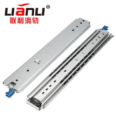 China Furniture Industry Traditional Full Extension Heavy Duty 76mm Width Ball Bearing Drawer Slides With Locking for sale