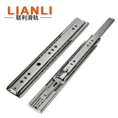 China Cabinets Damping Heavy Duty Buffer 53mm Width Ball Bearing Furniture Industry Drawer Slide Rail for sale