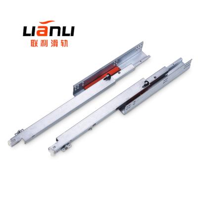 China Traditional single 3 fold extension under mount push to open drawer slides for sale