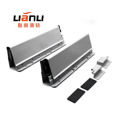 China Traditional Multi Function Soft Close And Push Open Double Wall Undermount Drawer Slide for sale