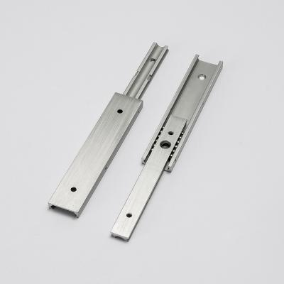 China Non-detachable Two-piece Guide Rail 20mm Wide Silent Traditional Light Duty Aluminum AlloySlide Rail for sale