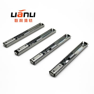 China Cabinets Ball Bearing Slides 17mm Double Slides Rail for sale