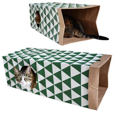 China 2022 Newest Design Eco-friendly Paper Cats Cardboard Cats Cat House Compatible With Scratching Board for sale