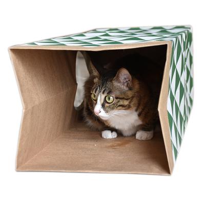 China Cats Customized Best Price Functional Bed Cat Scratcher Light Weight Cats Paper House for sale