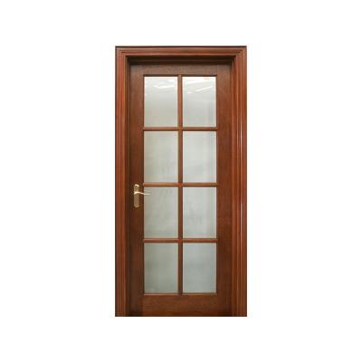 China Modern white contemporary solid wood interior door doors KQFP-2 teak wood design painted bedroom doors for sale