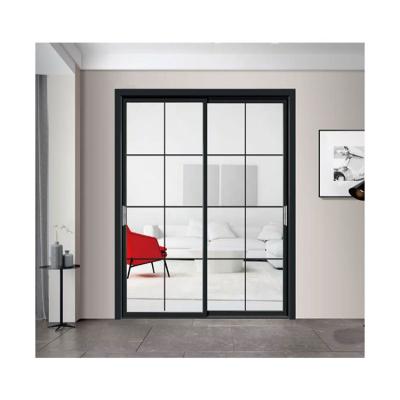 China Aluminum Alloy Modern Glass Frame Sliding Doors Aluminum Sliding Doors Modern Design Aluminum Doors for sale