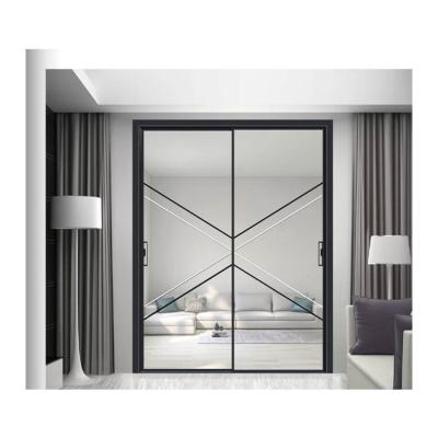 China Modern Interior Aluminum Alloy Material Modern Slider Door Glass Doors For Bathrooms for sale