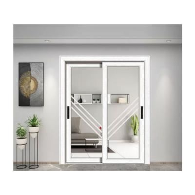 China Aluminum Hardware Door Frame Bathroom Push And Pull Modern Metal Sliding Doors for sale