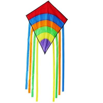 China Large tear stop polyester outdoor sport rainbow diamond kite gifts kite from kite factory for sale