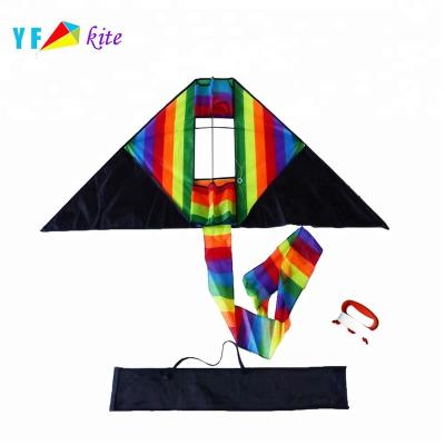 China Promotional Or Play 3D Rainbow Color Delta Box Kites for sale