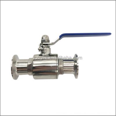 China Food Grade Stainless Steel General Clamped Straight Ball Valve for sale