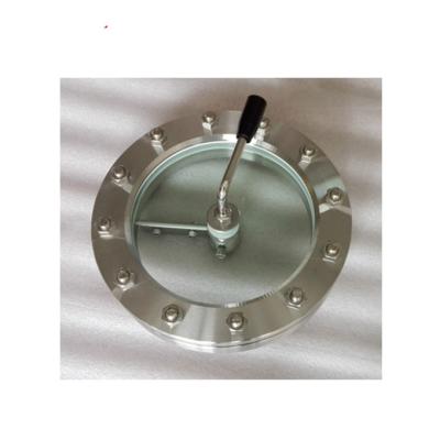 China Petrochemical Food Containers Sight Glass With Scraper Stainless Steel Flange Sanitary Round Sight Glass With Wiper Blade for sale