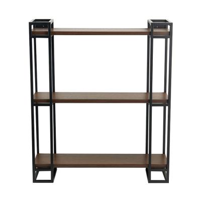 China 3 Corner Wooden Iron Wall Shelf Adjustable (Height) Living Room Creative Set Wooden Corner Mounted Shelves for sale