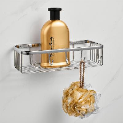 China Wall Mounted Type Cheap Design Stainless Steel Bathroom Organizer Basket Corner Shower Caddy Mordern for sale