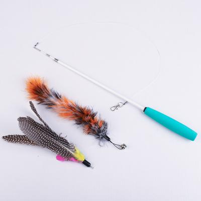 China Viable Competitive Price Accept New Custom Retractable Cat Teaser Stick Wand Set for sale