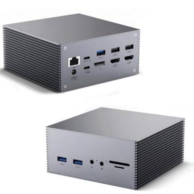 Κίνα 16 σε 1 Desktop Pc USB C Docking Station Παγκόσμιο Windows MacOS 3,5mm Audio Jack προς πώληση