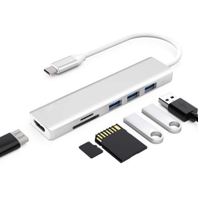 Cina Multiport USB C Hub Tipo C Hub Adapter Dock Station Con Ricarica 4k HDMI USB 3.0 Pd in vendita