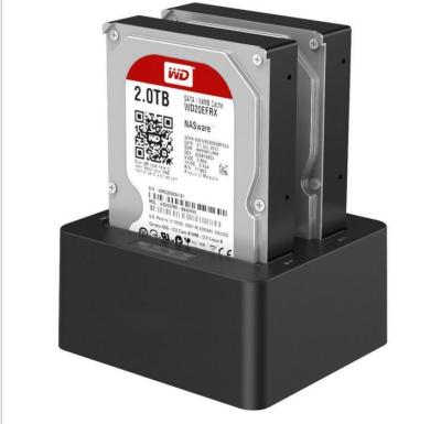 China USB 3.0 Hdd Dual Bay Hard Drive Estação de acoplagem 2.5 3.5 SATA HDD SSD à venda