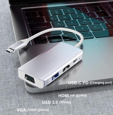 Cina Bianco USB C Docking Hub Station Doppio Monitor per Triple 4K 60hz Data Transfer Adapter in vendita