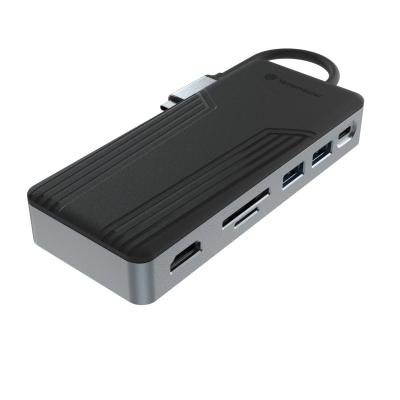 China Aluminum USB C Hub 9 In 1 Type C Docking Station With SSD Enclosure Multifunctional for sale