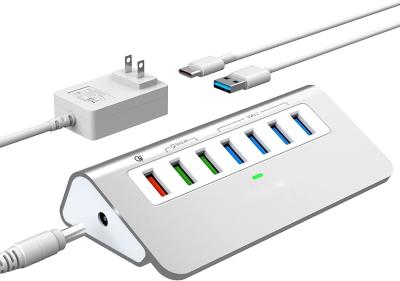 China USB Type-C to Ethernet Adapter with 14 USB Ports 1000 Mbit/s Gigabit RJ45 LAN Hub for sale