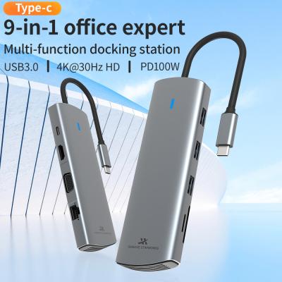 China 11-In-1 USB-C Multi Type C Hub For Data Transfer Video Output And Charging for sale