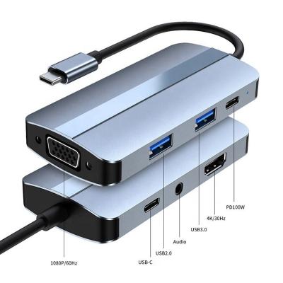 China 11 In 1 USB-C Hub Type-C To HDMI USB3.0 USB2.0 SD TF Adapter Hub with Card Reader for sale