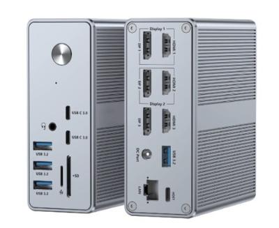 China DisplayLink Docking Station Triple Monitor Thunderbolt PD 120w  Triple8K  Display for sale