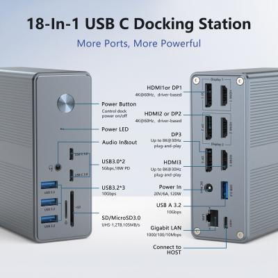 China DC36-X1 Thunderbolt Docking with 60Hz/30Hz Display Support and Up To 10Gbps Data Transfer Speed for sale