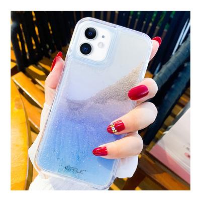 China Shinning Design Shockproof Quicksand Fashion Imprue Phone Case Cover For iPhone 11 12 Pro Max Combo Soft Cell Phone Case Cover For iPhone 11 12 for sale