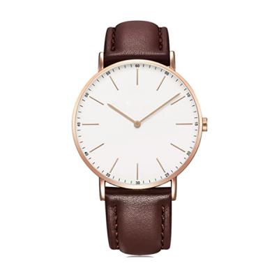 China Simple Chronograph Fashion Women Watch Quartz Water Resistant Leather Watch OEM Brand Private Label Custom Wrist Watch For Men for sale