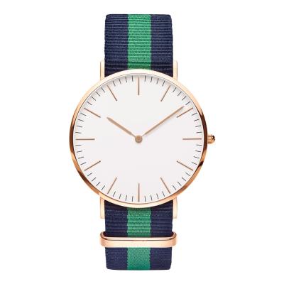 China Automatic Date Elegance Green Watches Quartz Wrist Watch Nylon Strap Wristwatch With Miyota Movement for sale