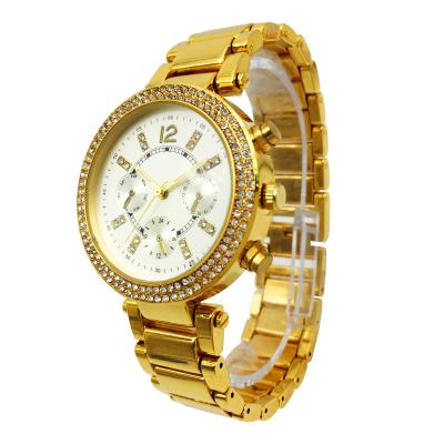 China 2019 Cheap Chronograph Watch Factory Price Gold Quartz Watch China Good Suppliers for sale