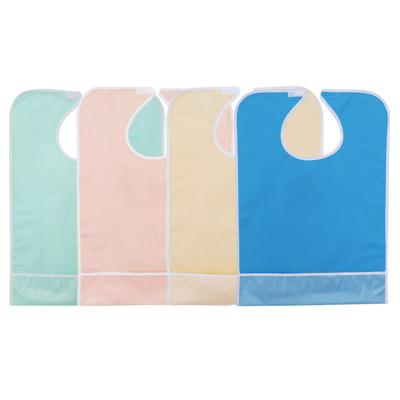 China Cloth Waterproof Protector Elderly Feeding Bibs Waterproof Adult Apron for sale