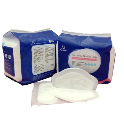 China Free Sample Disposable Nursing Breast Absorbent Pads 100pcs Per Bag With Single Packed for sale