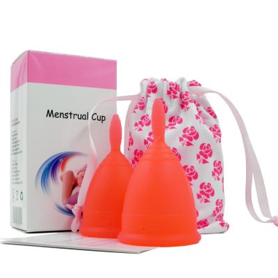 China Lady Menstrual Period Menstrual Cups 100% Medical Washable Reusable Silicone Cup for sale