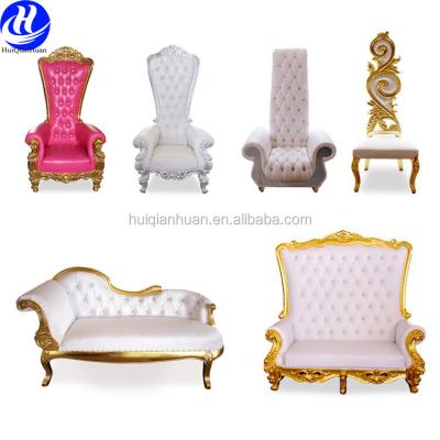 China Solid Wood Royal King Wedding Chair For Wedding for sale