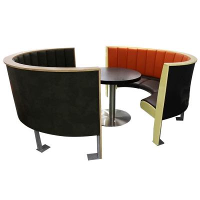 China (Size)Adjustable High Quality Fast Food Leather Sofa Furniture Restaurant Booth for sale