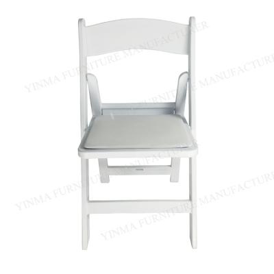 China China Eco-friendly Wholesale White Plastic Wimbledon Wedding Folding Chair For Party for sale