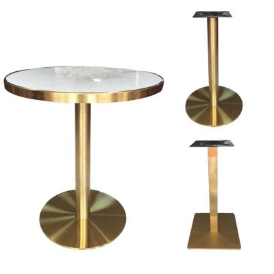 China Wholesale Modern Simple Trumpet Swept Low Table Leg Stainless Steel Dining Table Tulip Table Base for sale