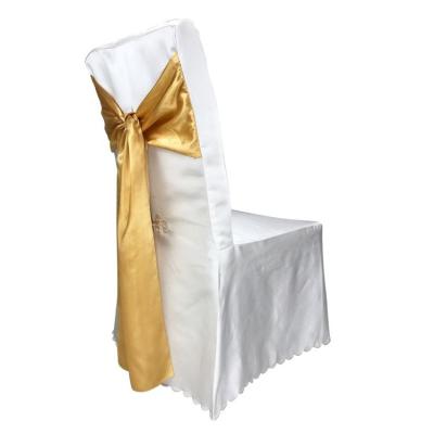 China Simple High Quality White Wedding Chair Covers For Events Party Hotel Decoration Stretch Large Elastic Spandex Chair Covers for sale