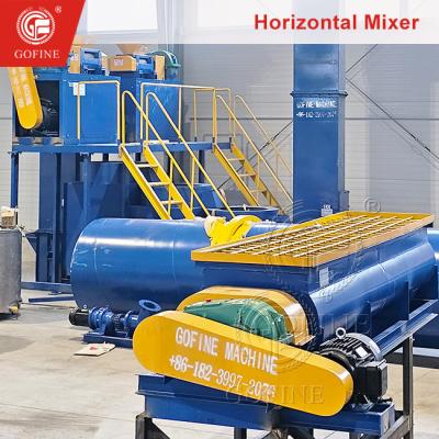 China Stable Performance Double Shaft Horizontal Mixer Fertilizer Blender for sale