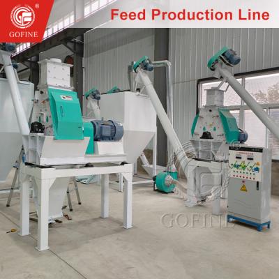 China 1 Ton/H Multi-Function Animal Feed Pellet Production Line for sale