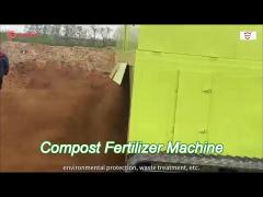 crawler compost turner for making nutrient organic fertilizer