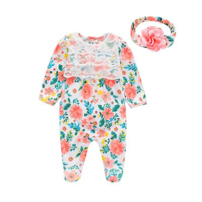 China Office Anti-Shrink Baby Clothes Cute Newborn Girl Costume Romper Jumpsuit Toddler Girl Outfits Bowknot 2 Pieces Set for sale